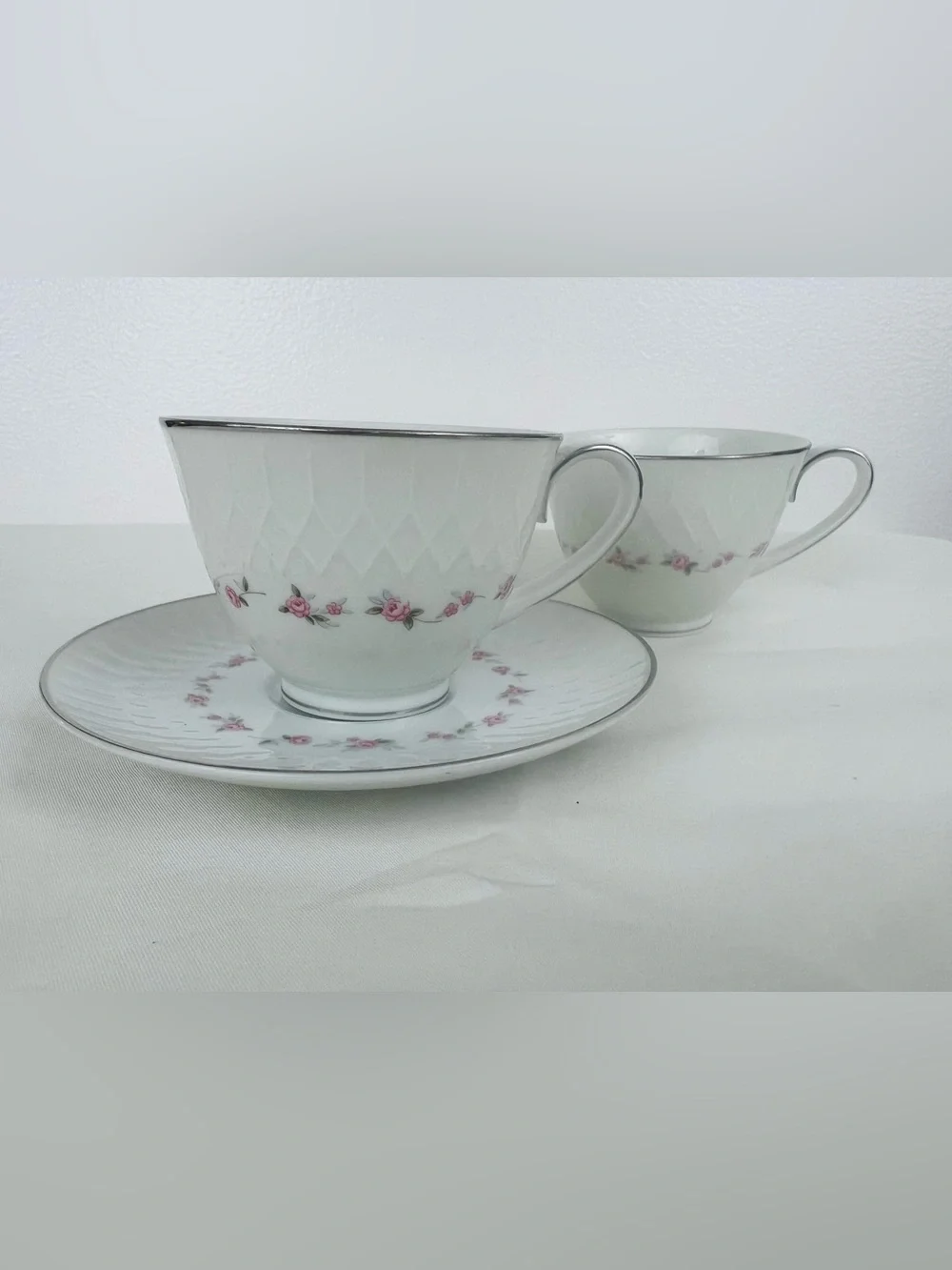 Noritake Vintage Cheri Fine China Cup/Saucer Set And One Additional Cup EUC